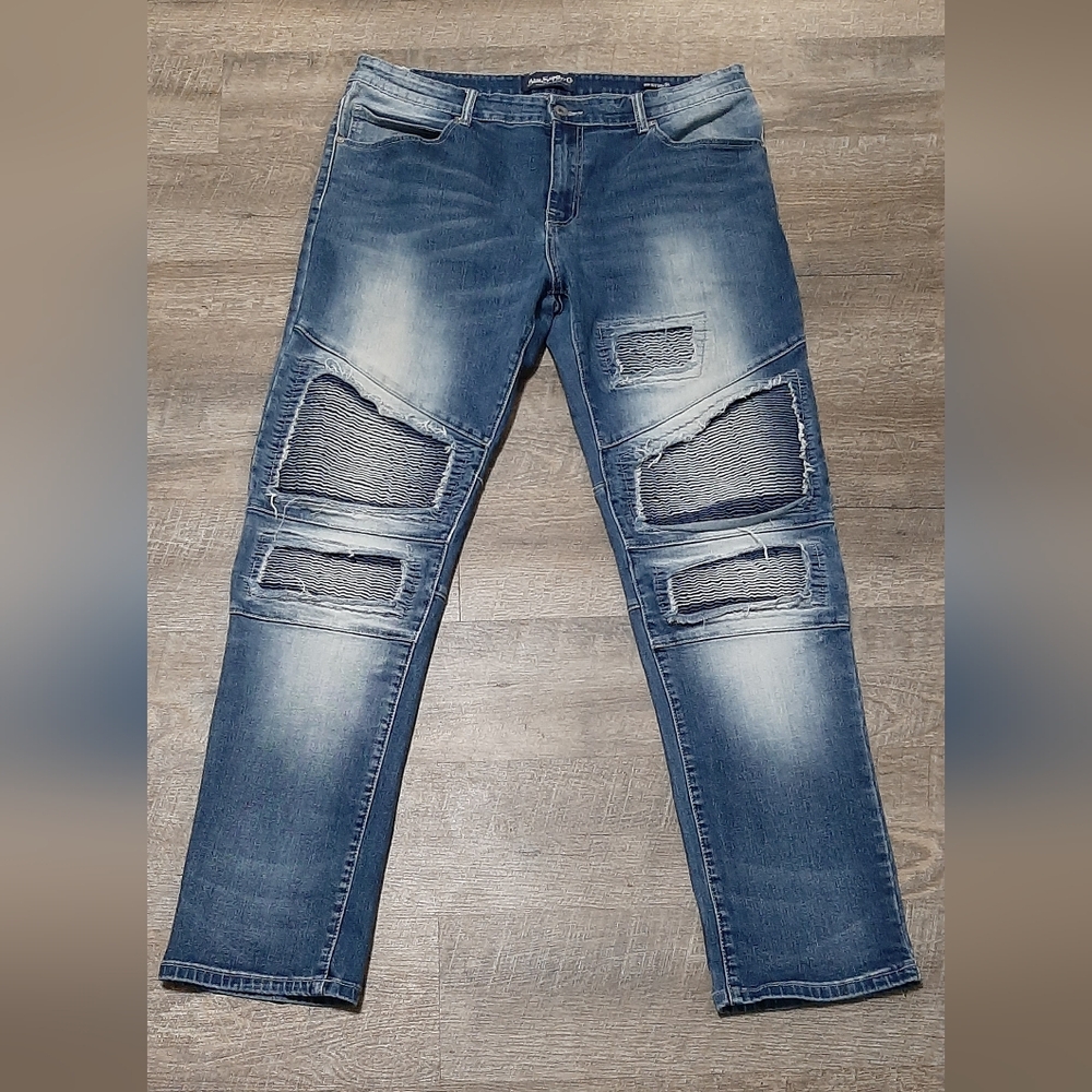 Blue Supply & Co Superior Demin Berton 36 x 32 Inseam Blue Washed Stretch Mens
